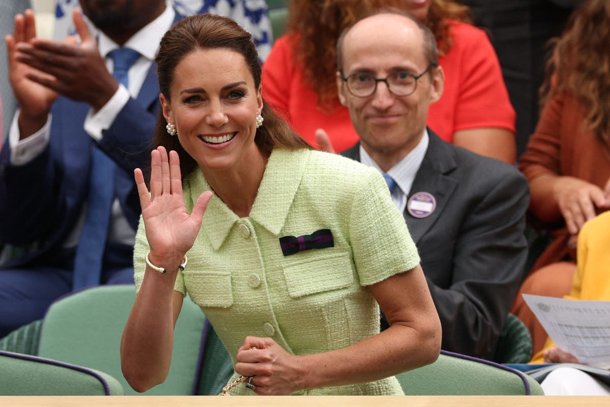 Kate Middleton Wore Mint Green Self-Portrait Streak at the Wimbledon ...