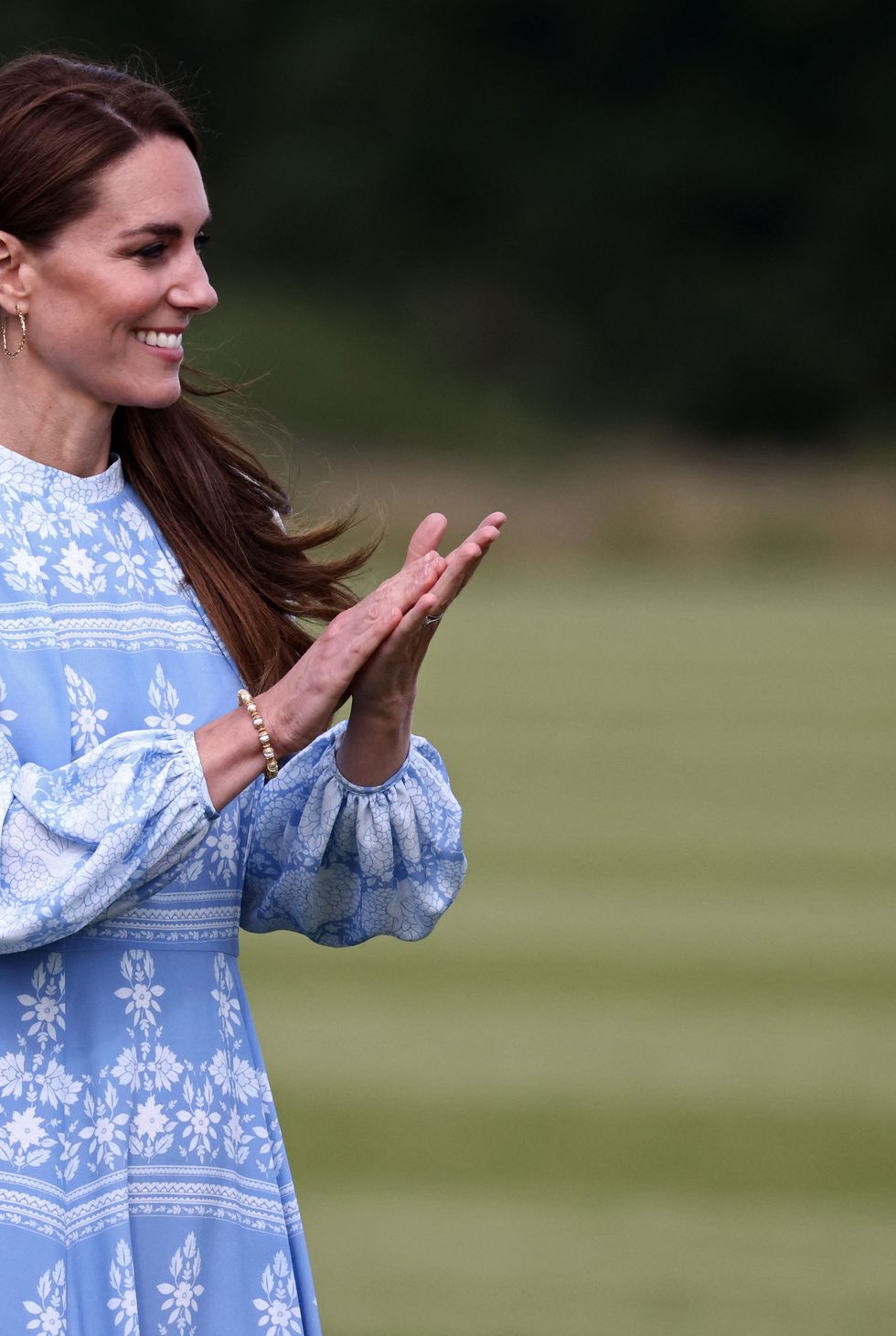 Kate Middleton wears baby blue summer dress for a day at the polo