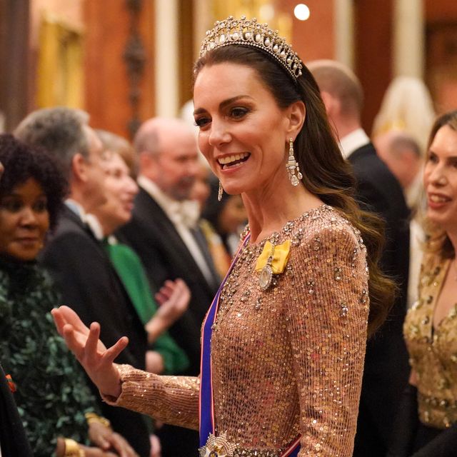 Kate Middleton Rewears Pink Sequin Jenny Packham Gown at Buckingham Palace  Diplomatic Reception, Photos