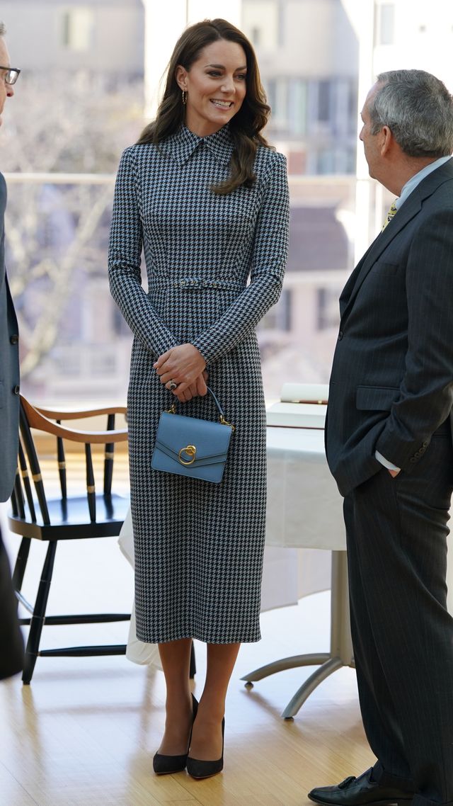 Kate Middleton Wears Emilia Wickstead Houndstooth Dress to Harvard ...