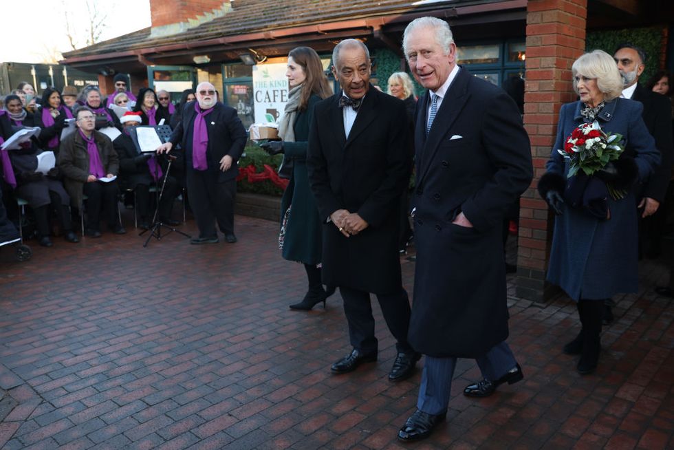 king charles iii and the queen consort visit london's community kitchen