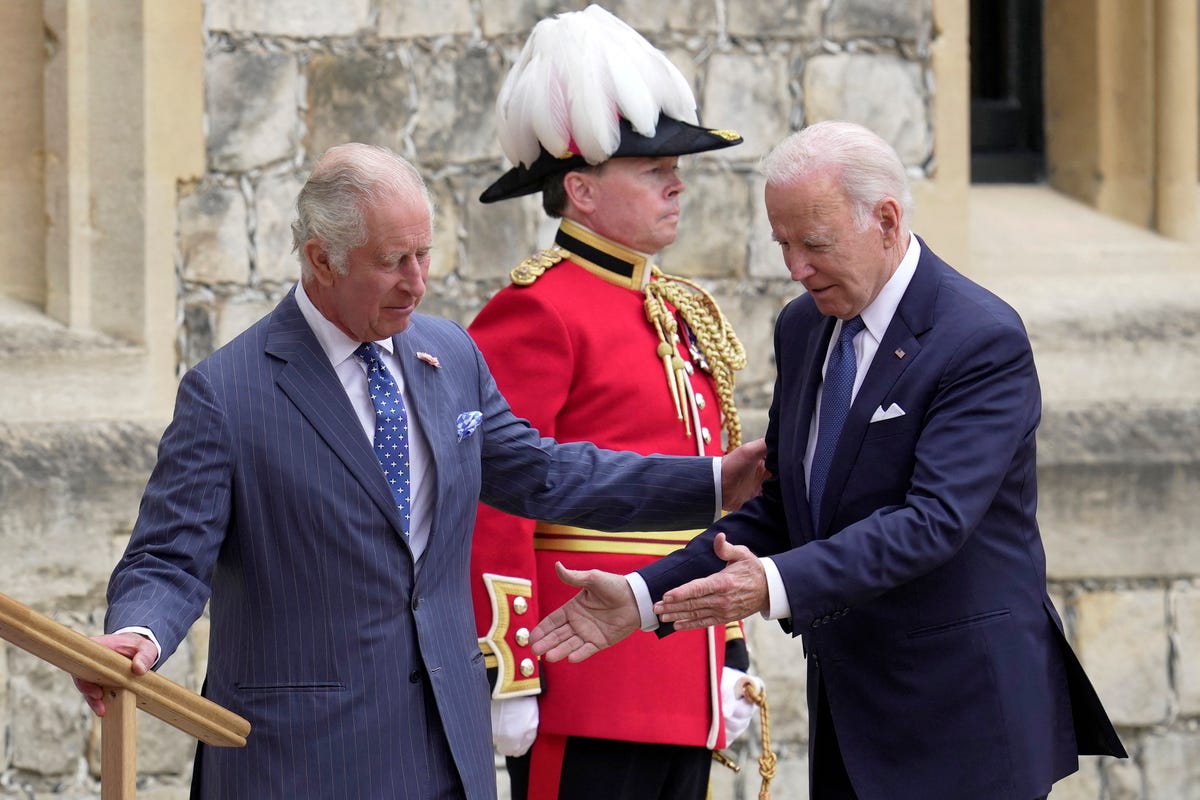 President Biden Meets King Charles at Windsor Castle See Photos