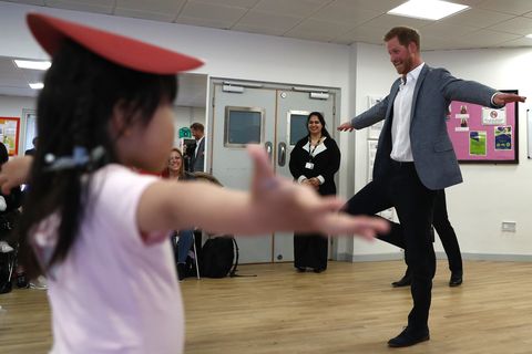 prince harry dancing The Duke Of Sussex Meets Mental Health Organisations During Visit To YMCA