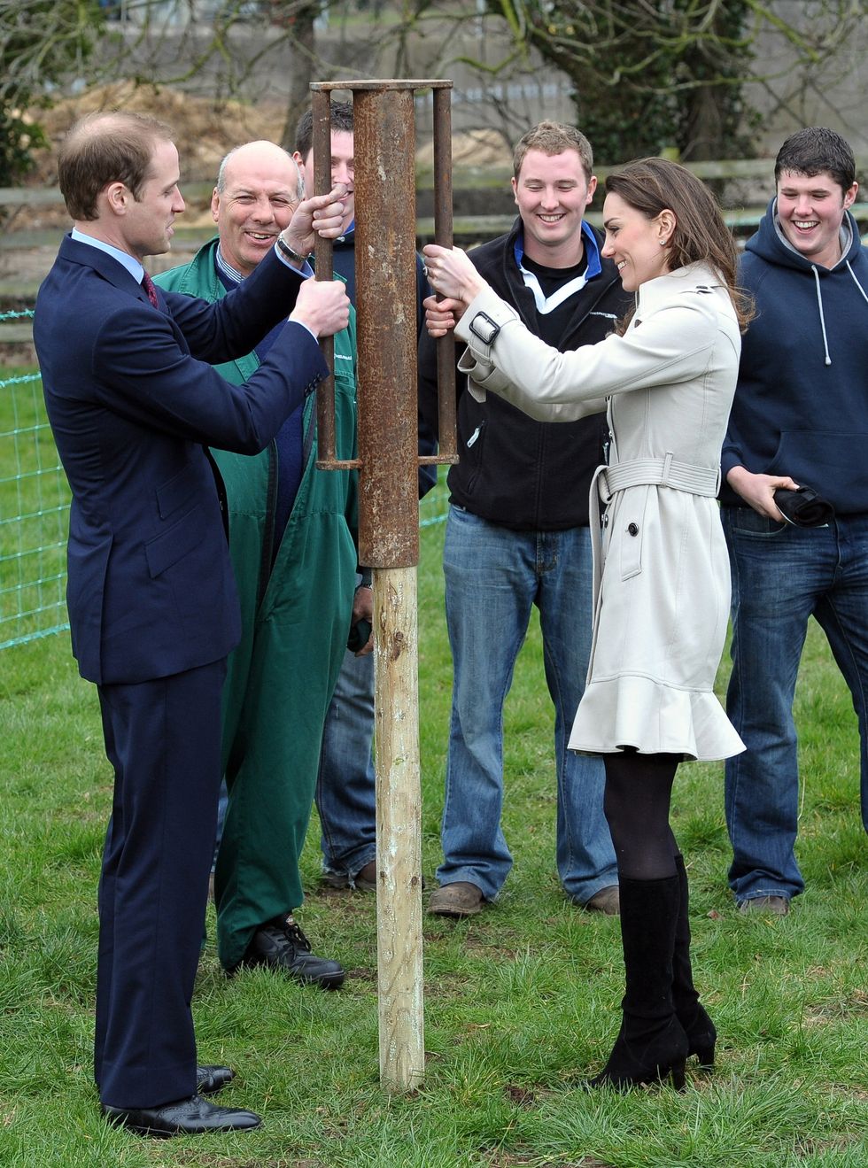 Britain's Prince William (L) and his fia