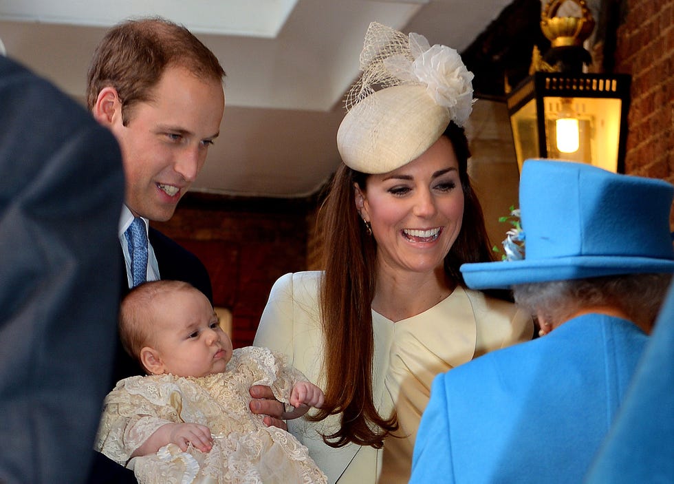 prince william and catherine with prince george and queen elizabeth