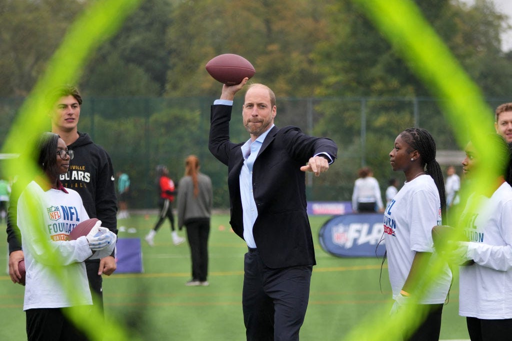 See Prince William Play Football Alongside NFL Stars