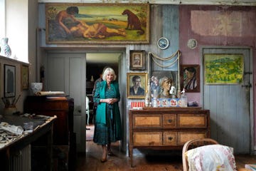 queen camilla visiting charleston house