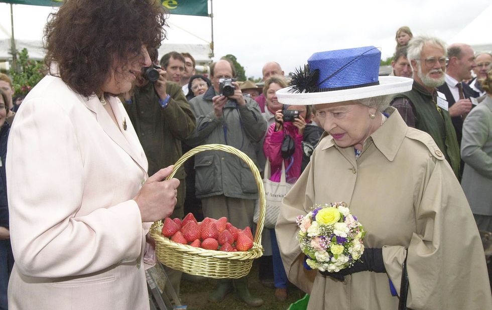Queen visits Ardingly/ Strawberries