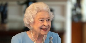 britain's queen elizabeth ii smiles during a reception in the ballroom of sandringham house