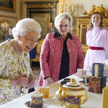 the queen inspects the precious artefacts at windsor castle on thursday