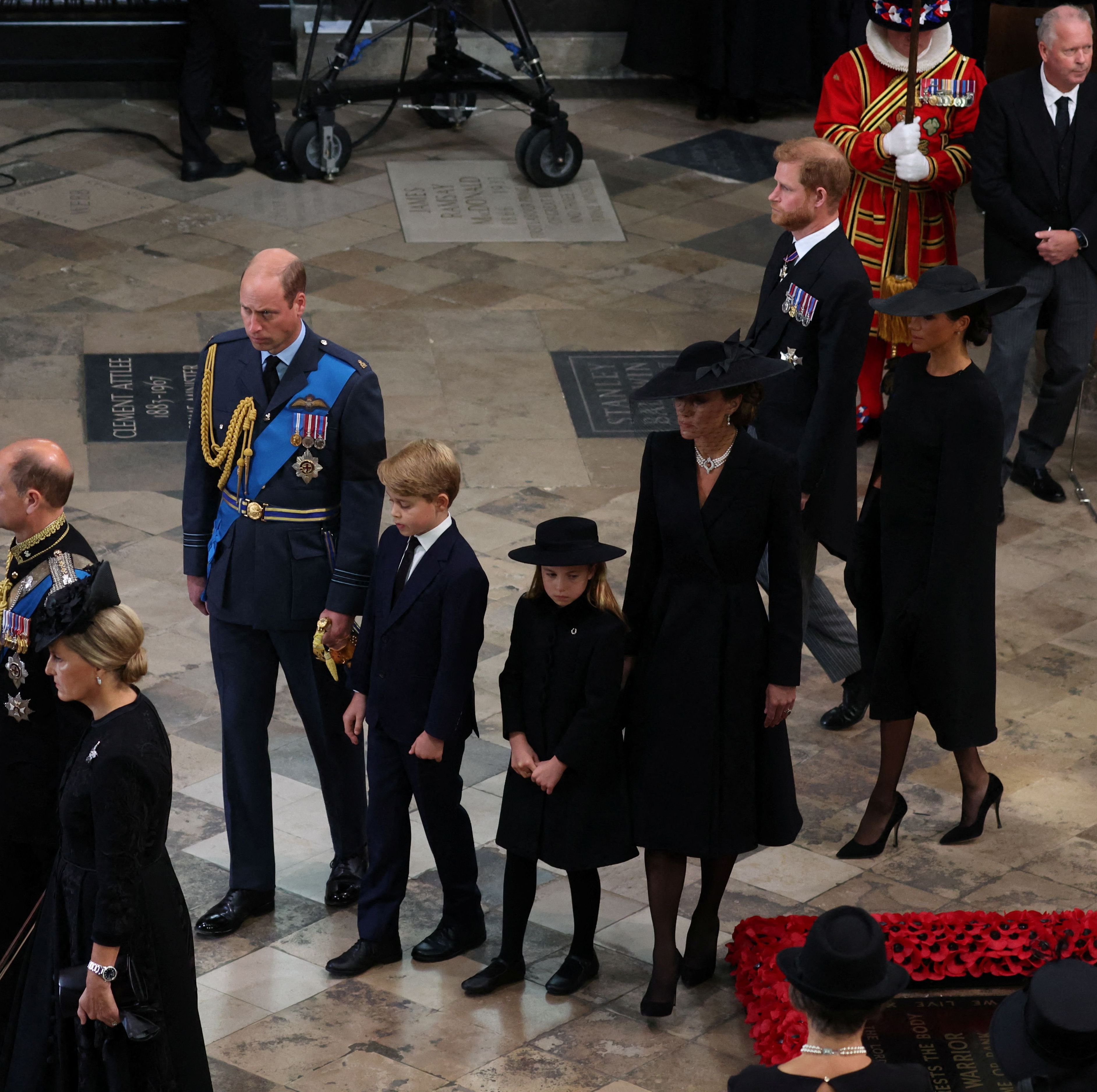 The Internet Is Claiming Prince Harry, Meghan Markle Were Snubbed at Queen's Funeral