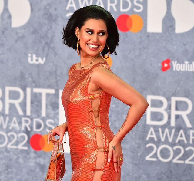 london, england february 08 editorial use only raye attends the brit awards 2022 at the o2 arena on february 08, 2022 in london, england photo by jim dysonredferns