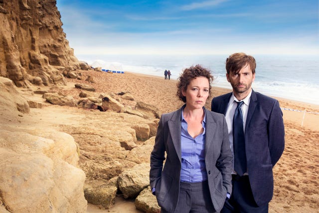broadchurch(c) itvnote to editors: usage rights:for britbox related editorial use only.if you use reproduce this image, you must specifically mention the programme in editorial copy and not reproduce simply to promote britbox as a platform. this is due to agreed usage rights by copyright owners.this image is under copyright and can only be reproduced for editorial purposes in your print or online publication. this image cannot be syndicated to any other third party.britbox press picture publicity enquiries to iwona.karbowska@itv.com
