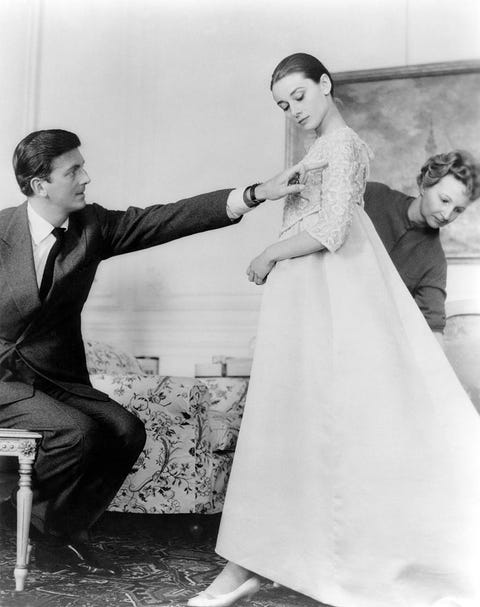 hubert de givenchy with audrey hepburn