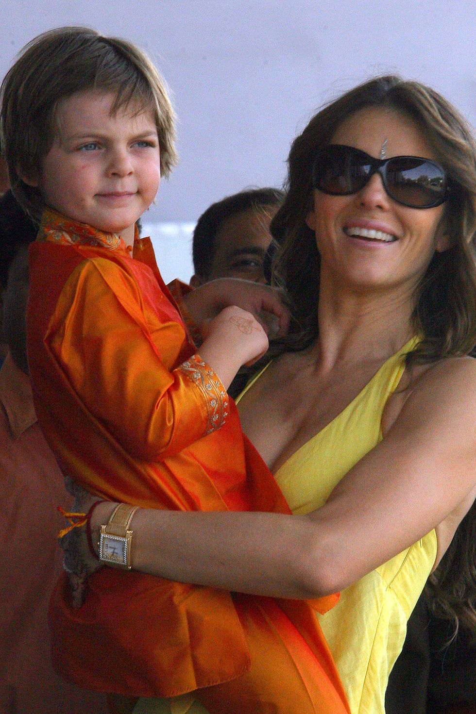 british actress elizabeth hurley carries