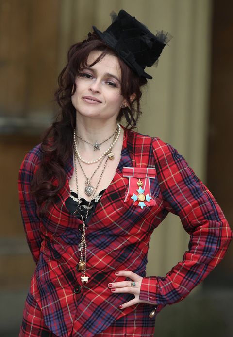 British actress Helena Bonham Carter pos