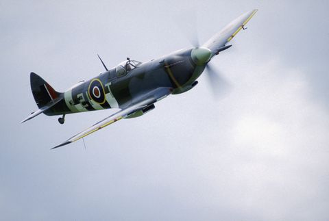 world war ii supermarine spitfire during an air show