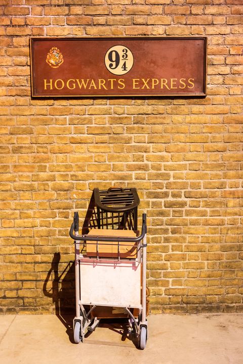 british rail homage to harry potter at kings cross station