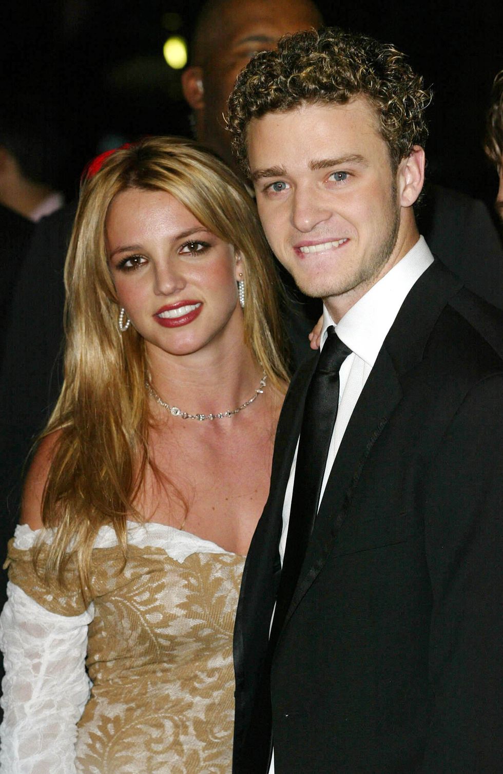 britney spears and justin timberlake at the 12th annual clive davis pre grammy party