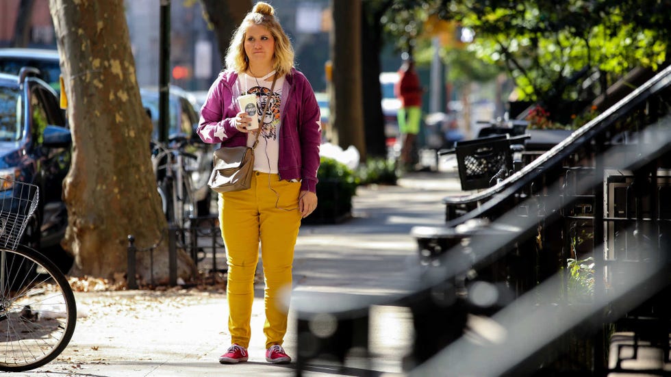 Street fashion, Yellow, Photograph, People, Clothing, Pink, Fashion, Jeans, Beauty, Snapshot, 