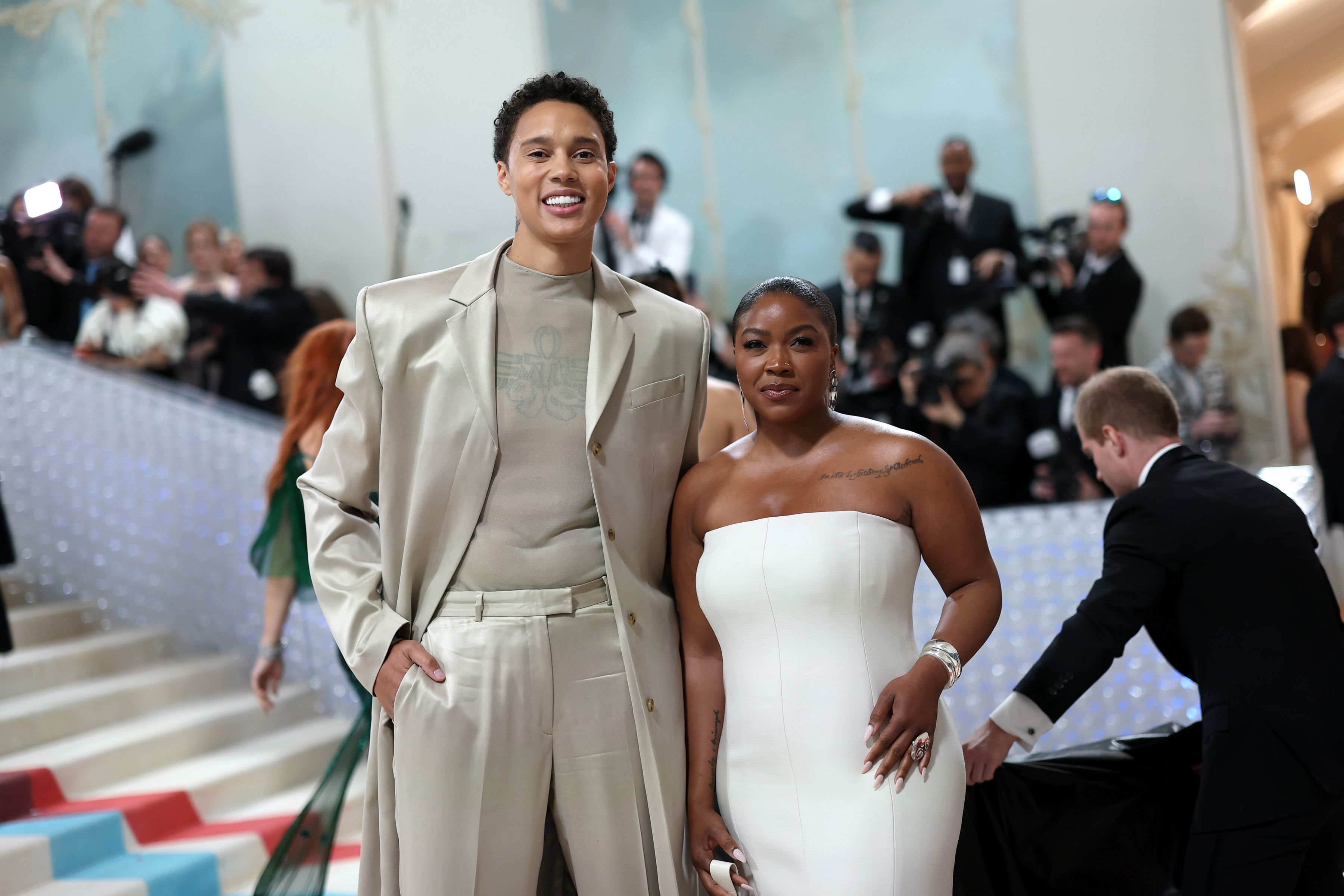 Brittney Griner And Wife Cherelle Griner Attend 2023 Met Gala After   Brittney Griner And Cherelle Griner Attend The 2023 Met News Photo 1682985718 