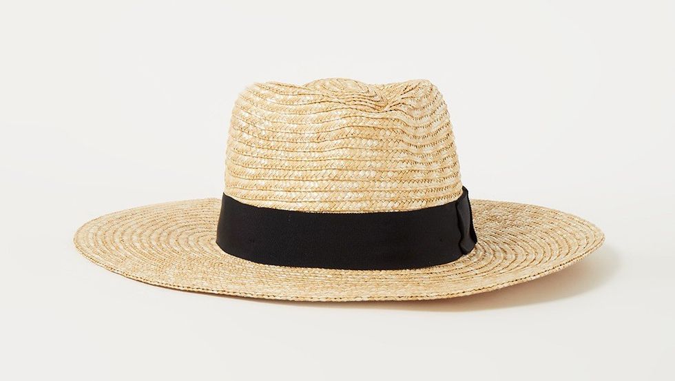 joanna brixton hoed van raffia met zwarte band