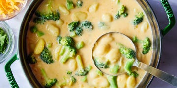 broccoli cheddar soup with gnocchi