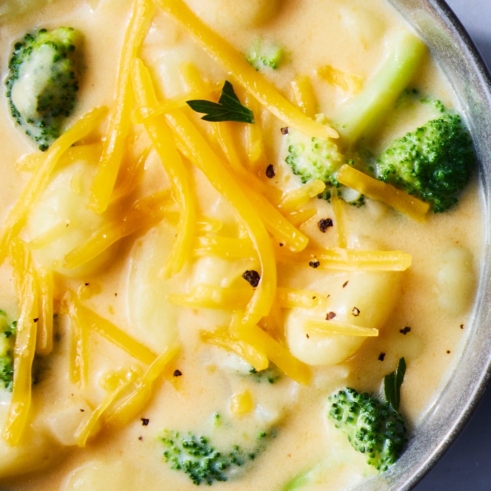 broccoli cheddar soup with gnocchi