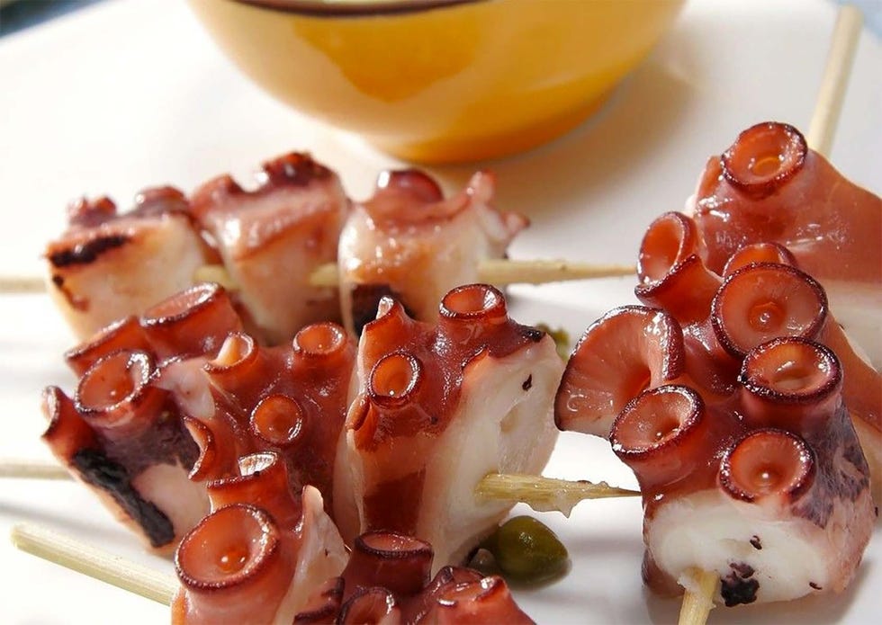 brochetas de pulpo