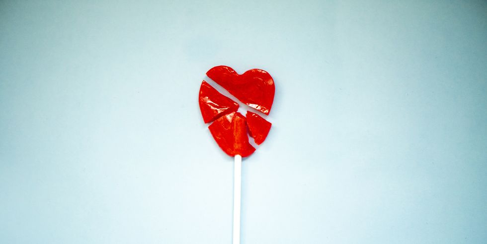 broken heart shape lollipop