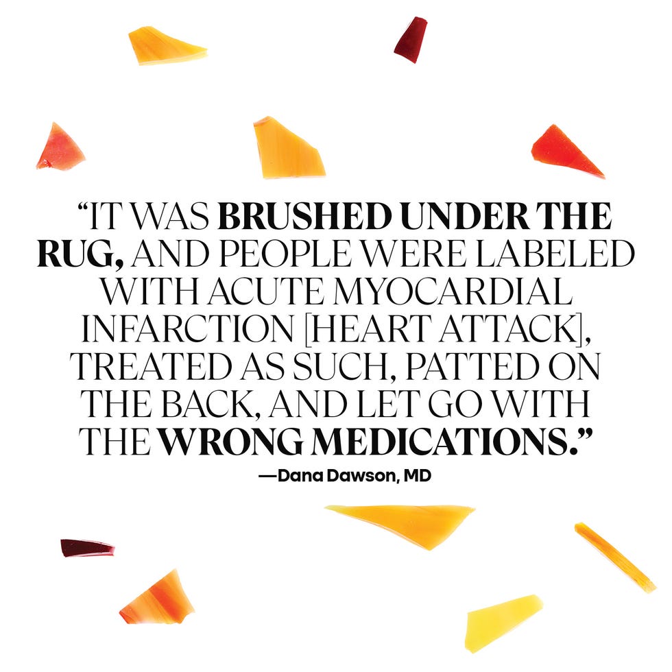 quote discussing mislabeling and treatment of heart attack patients