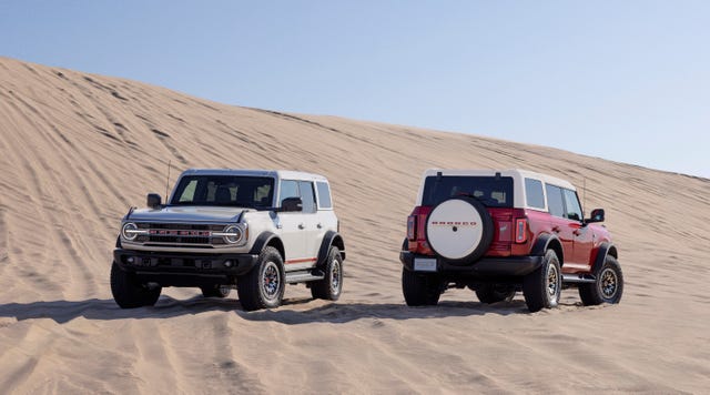 2026 bronco 60th anniversary preproduciton model shown on silver lake sand dunes 2026 bronco 60th anniversary preproduciton model shown on silver lake sand dunes