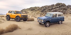 pre production 2021 bronco two door suv takes its rugged off road design cues from the first generation bronco, the iconic 4x4 that inspired generations of fans