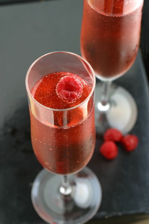 Pink Champagne with Raspberry