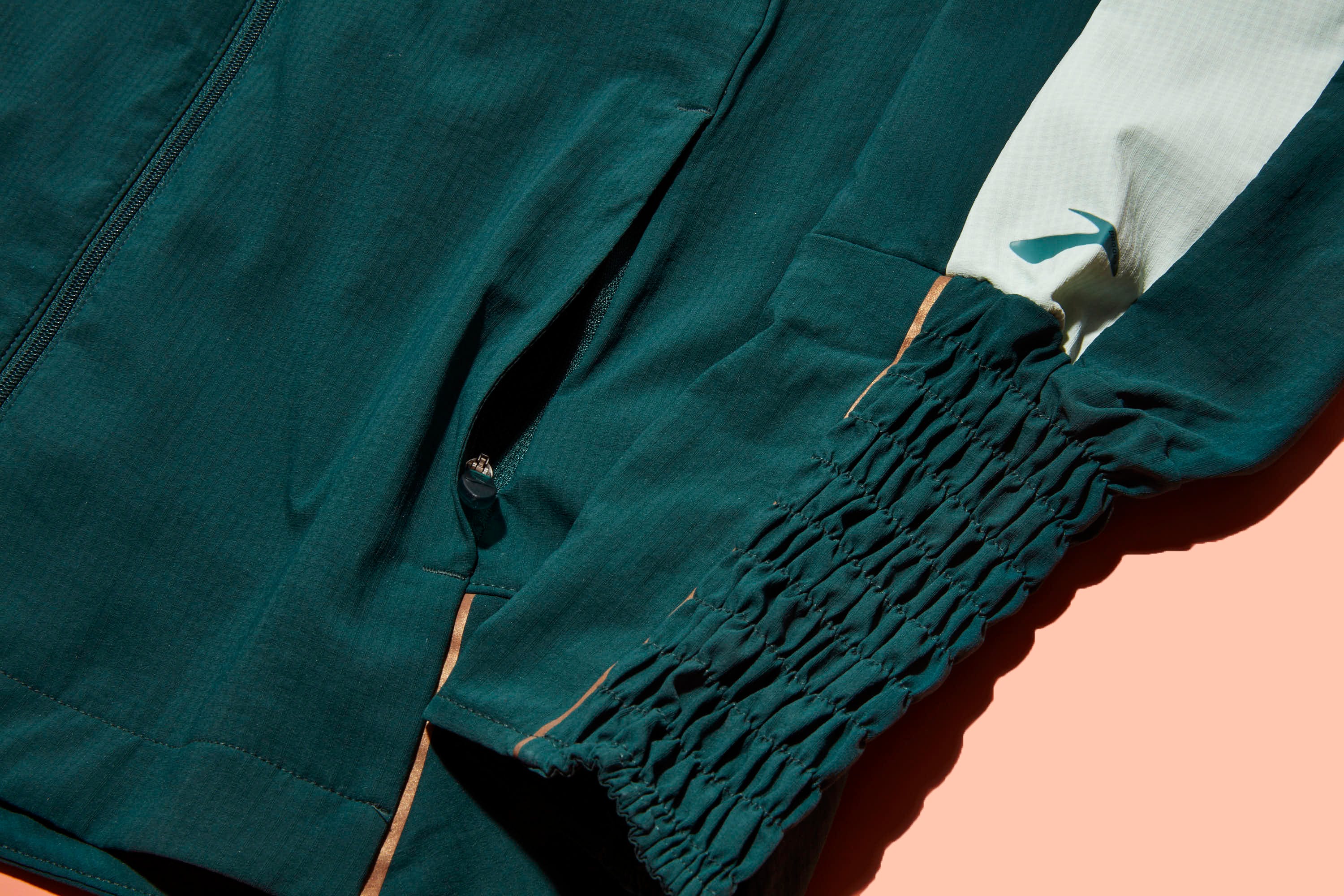 Blue, Green, Turquoise, Teal, Outerwear, Sleeve, Jacket, Hood, 