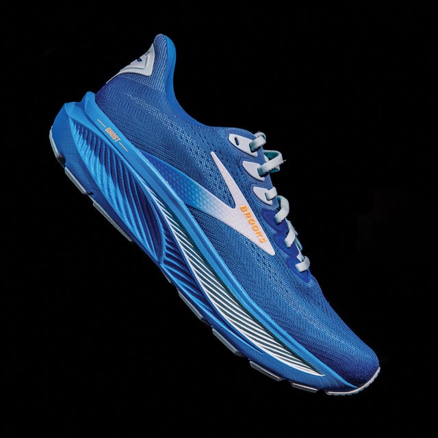 running shoe designed for performance with a blue color scheme