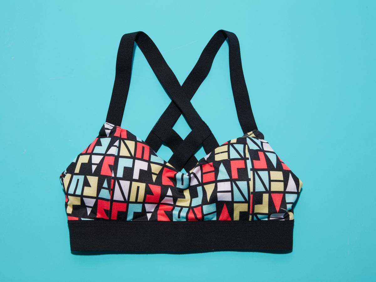 Peloton Black with Multi-Colored Criss Cross Straps Sports Bra- Size S –  The Saved Collection