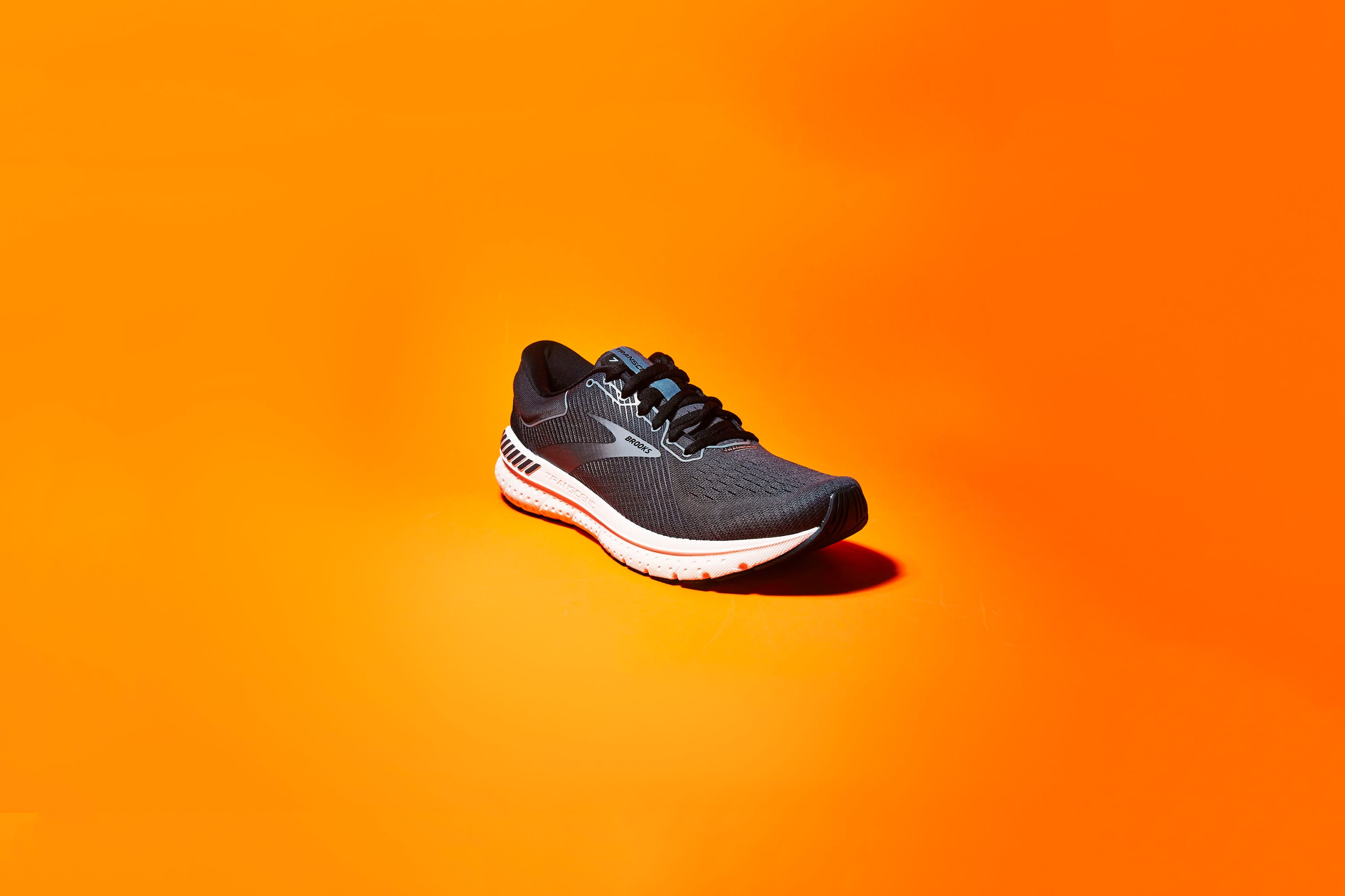 Footwear, Orange, White, Shoe, Running shoe, Yellow, Nike free, Sportswear, Walking shoe, Outdoor shoe, 