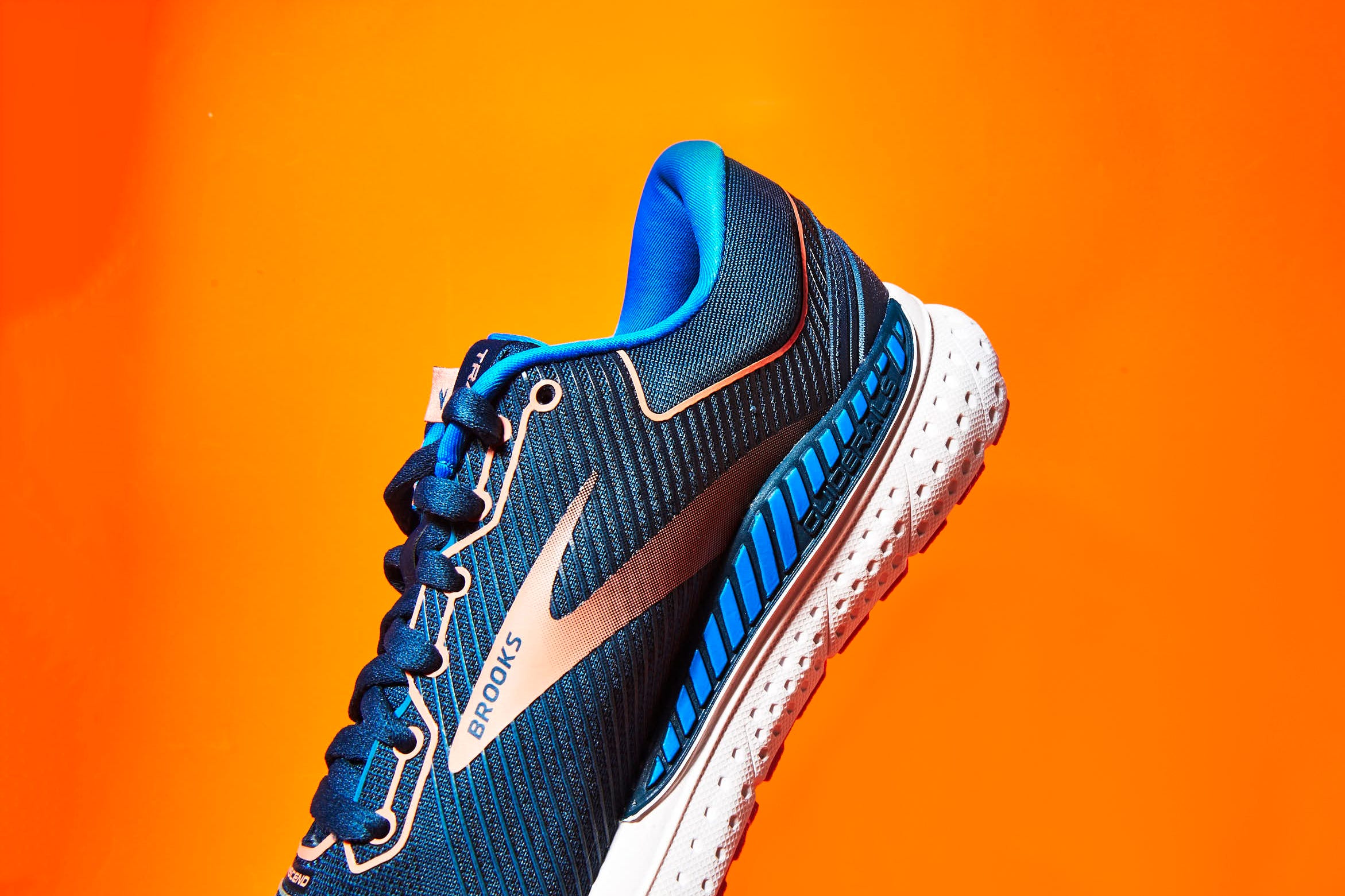 Footwear, Blue, Shoe, Orange, Electric blue, Yellow, Azure, Sneakers, Outdoor shoe, Athletic shoe, 