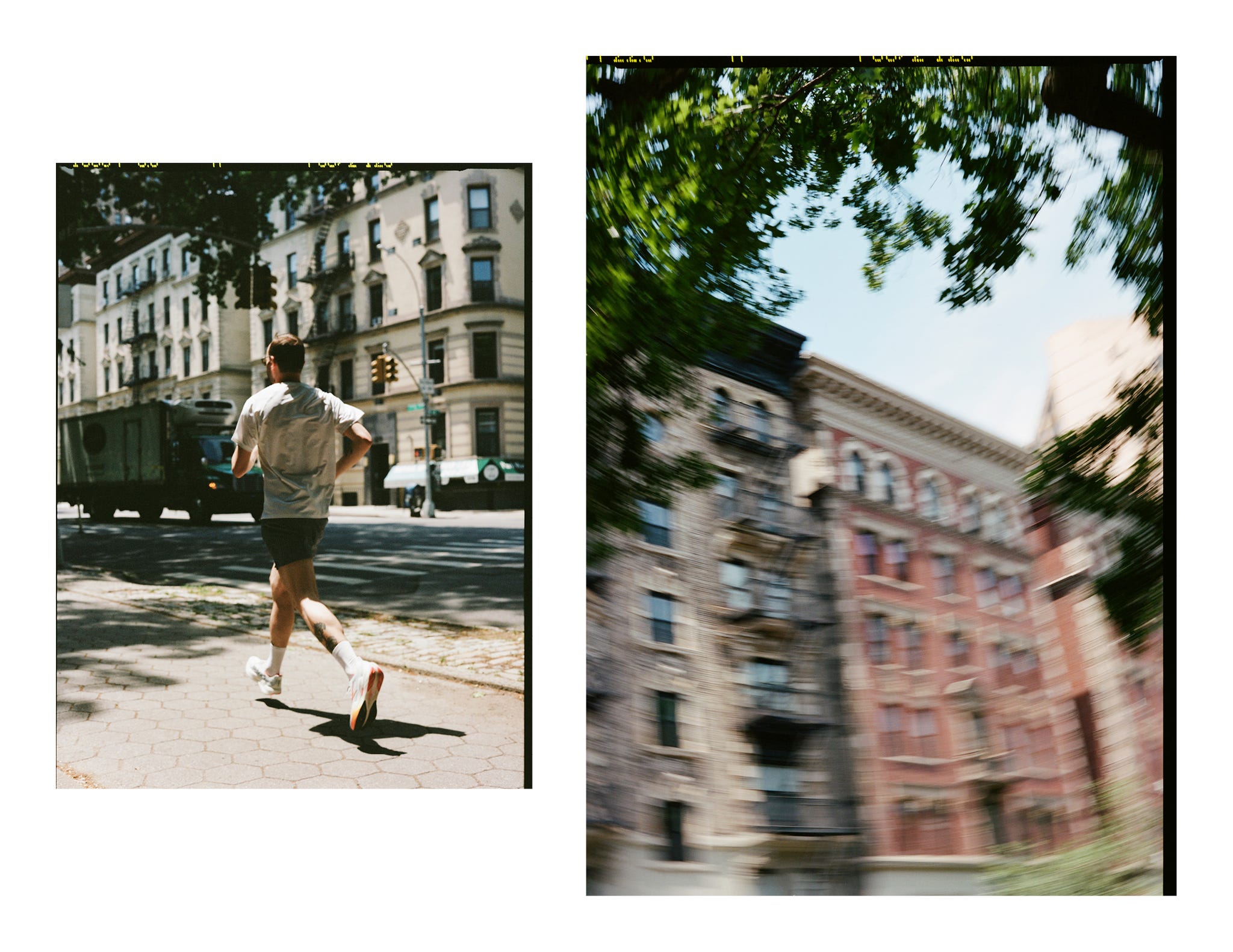 a man running on a street