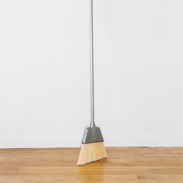 broom in empty room