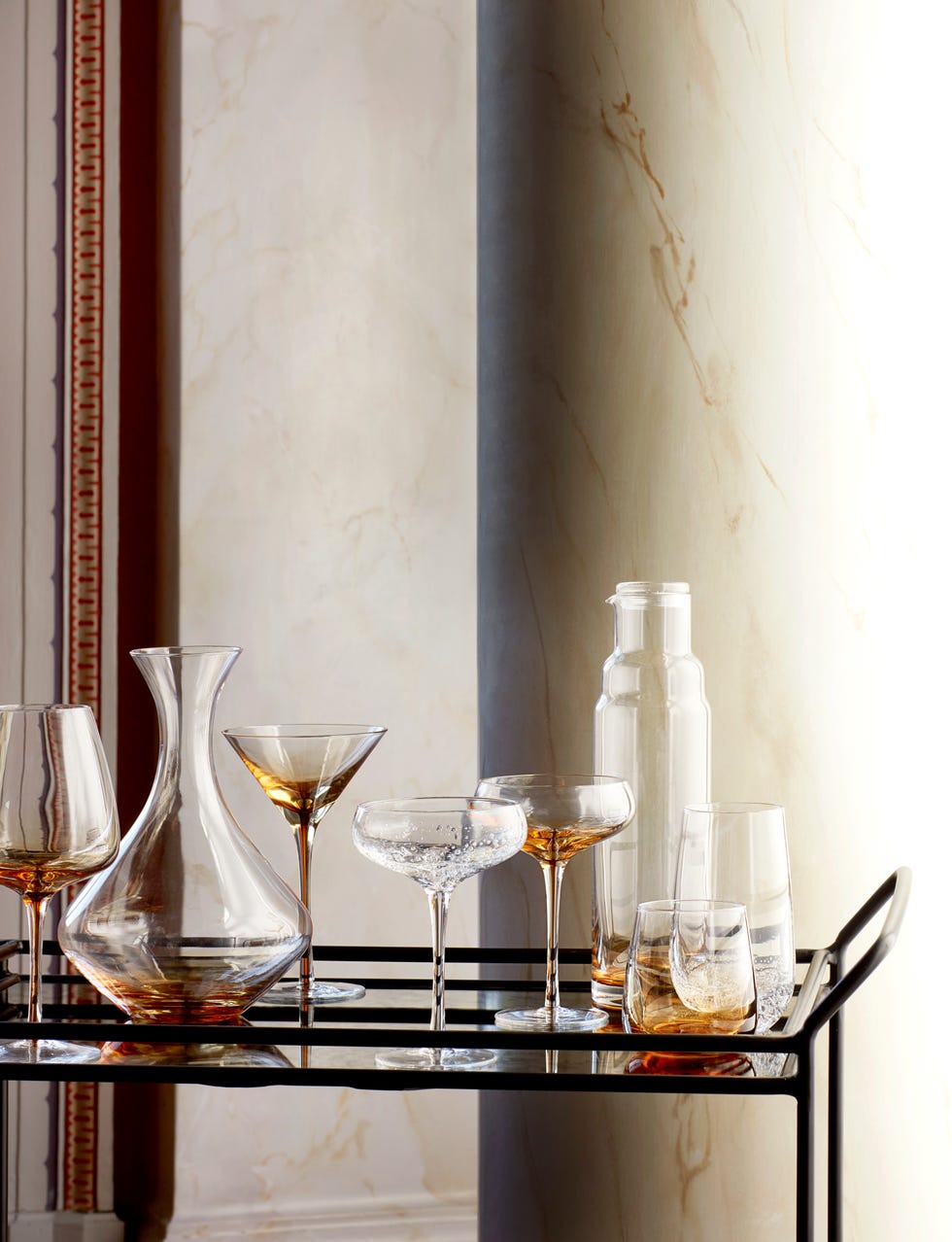 Amber glassware from Broste Copenhagen