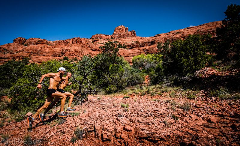tommy rivers puzey and jacob puzey running together in sedona, arizona
