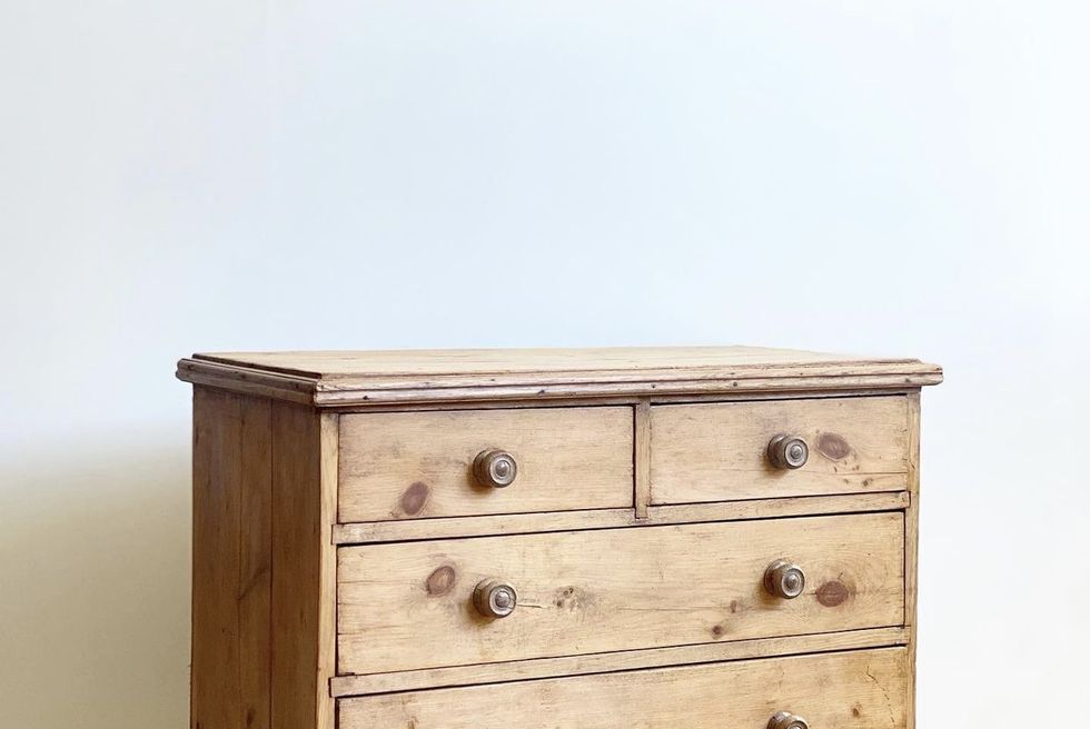 brown furniture pine chest of drawers found