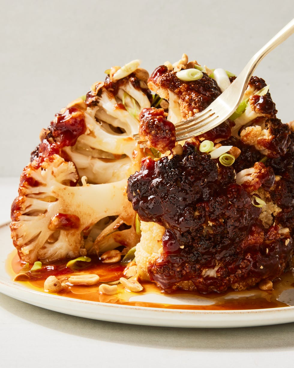 brown sugar bbq whole roasted cauliflower