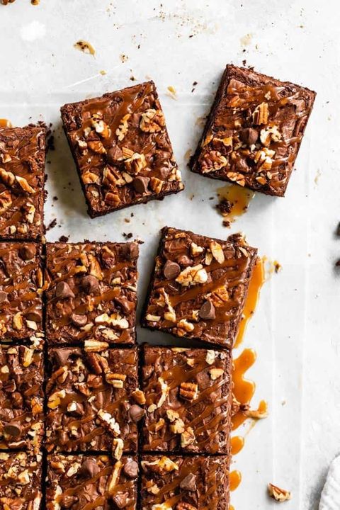 turtle brownies with caramel