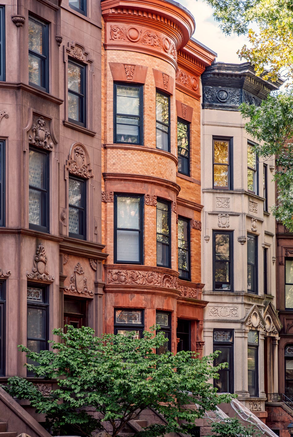 Brownstone houses in Park Slope, Brooklyn, New York City, USA brownstone houses in park slope, brooklyn, new york city, usa