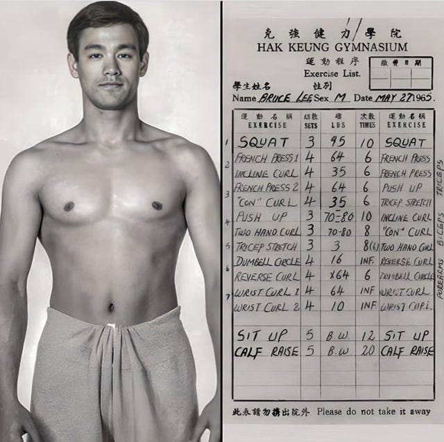 bruce lee workout programme