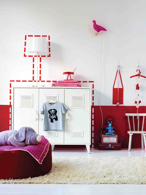 Red, Furniture, Room, Pink, Product, Wall, Bed, Bedroom, Interior design, Shelf, 