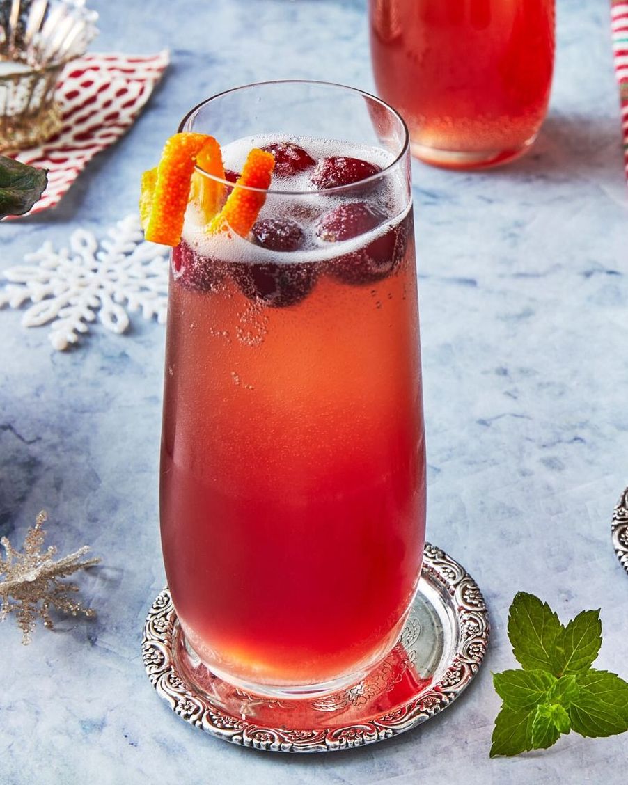brunch cocktails cranberry mimosas
